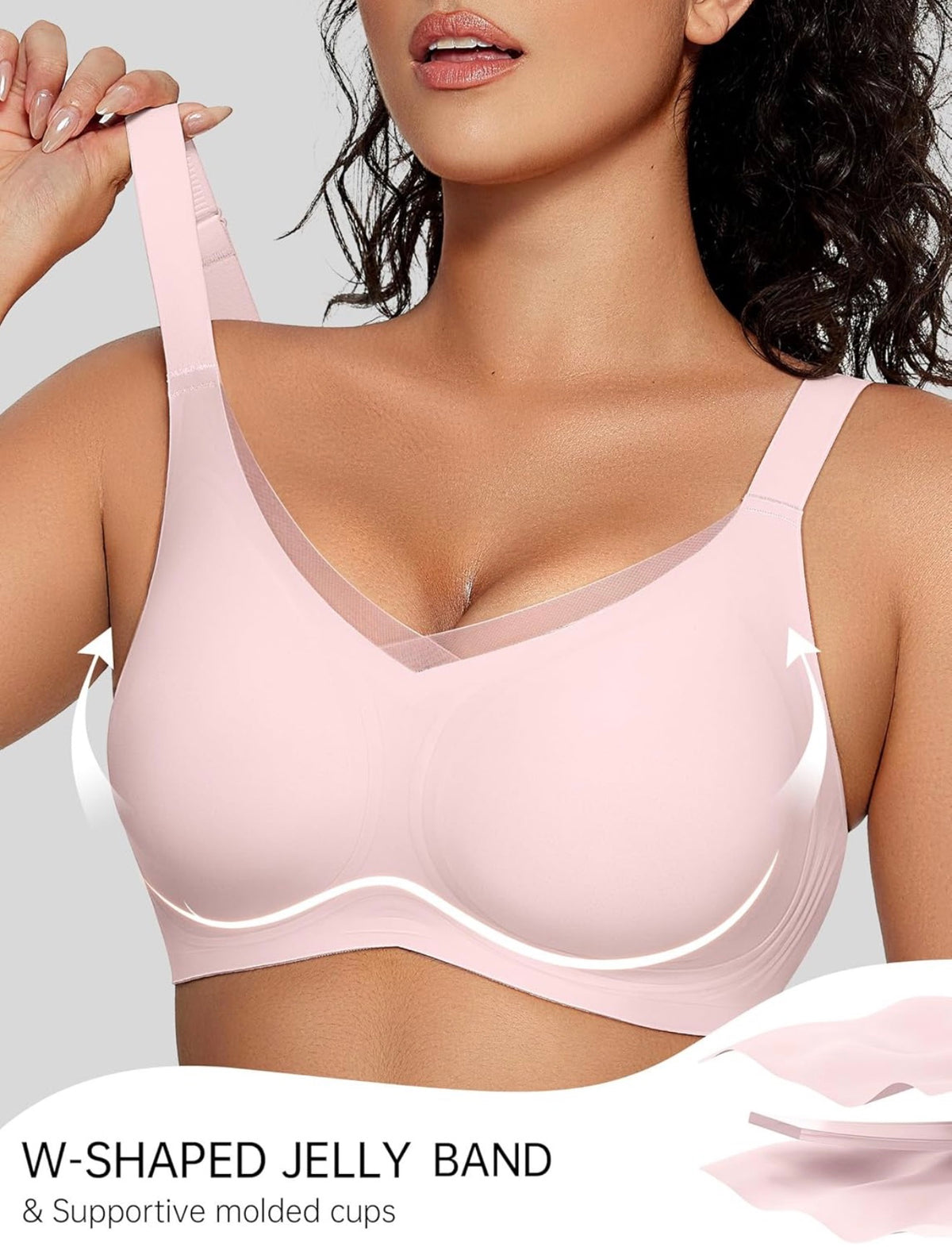 Brianna Wireless Full Coverage Support Bra | B-J Cup