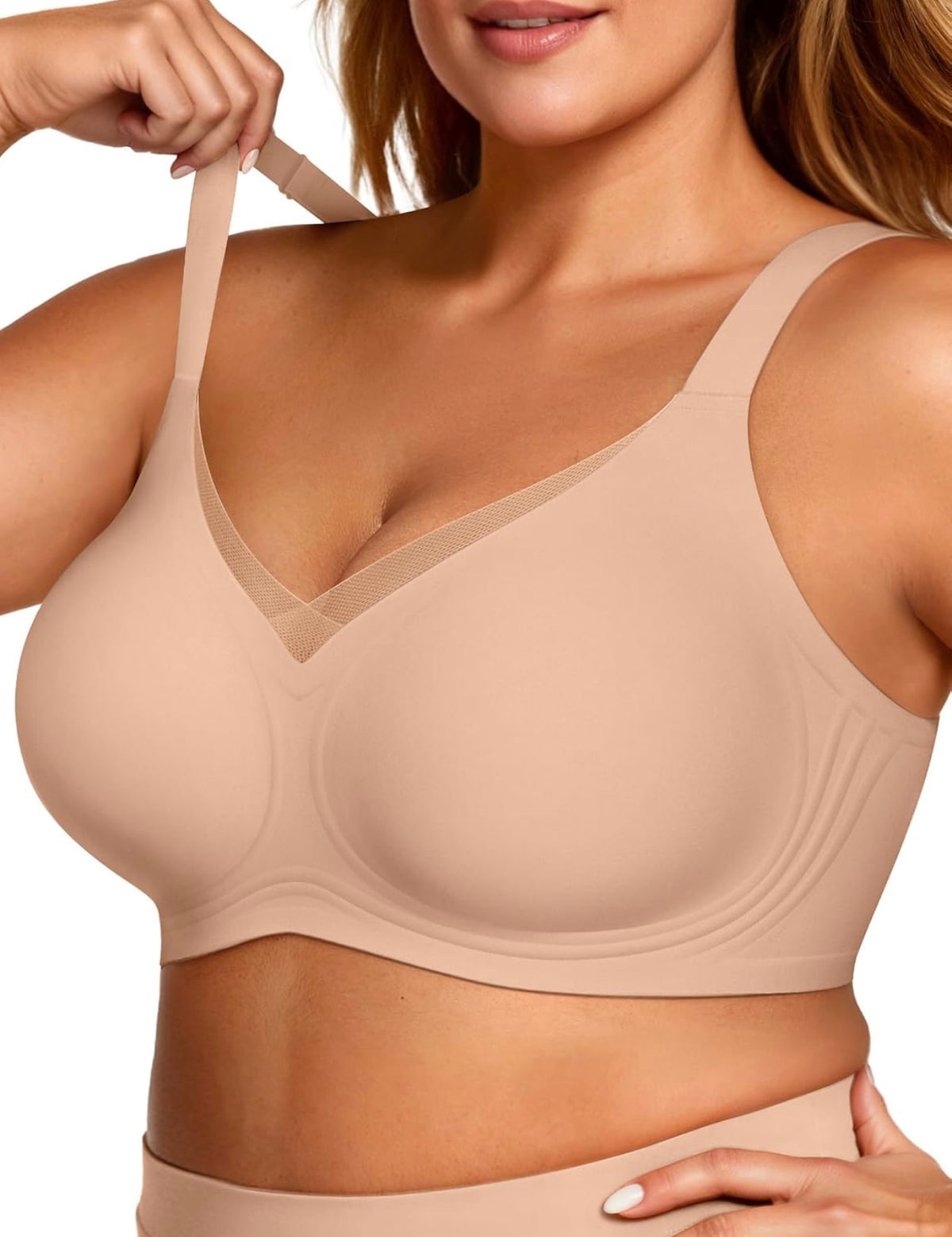 Brianna Wireless Full Coverage Support Bra | B-J Cup