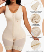 DreamShaper® Full Body Hooked Faja Bodysuit with Zipper Crotch
