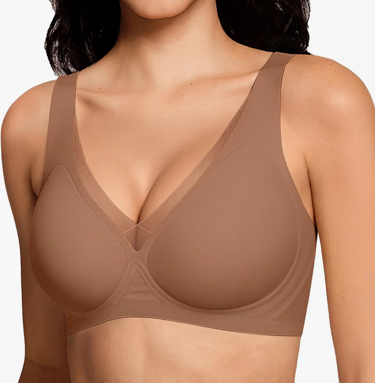 Pauline Deep V Wireless Support Bra | B-J Cup