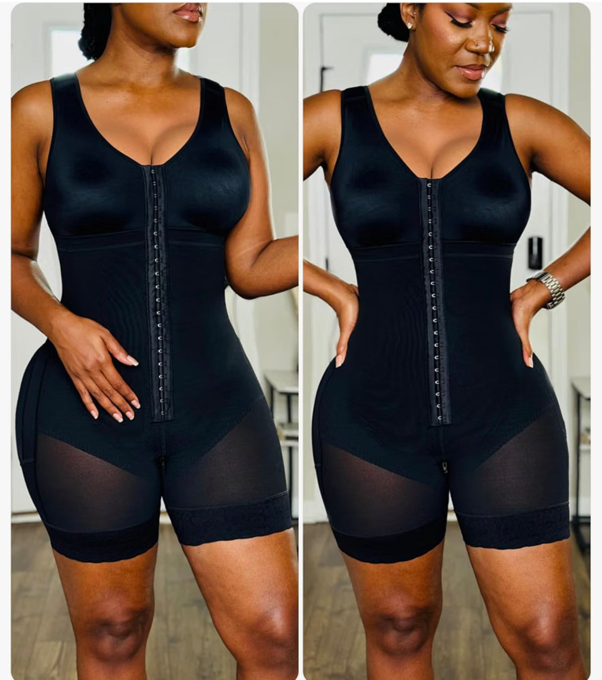 DreamShaper® Full Body Hooked Faja Bodysuit with Zipper Crotch