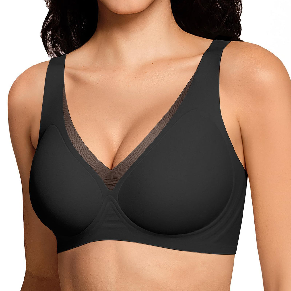 Pauline Deep V Wireless Support Bra | B-J Cup